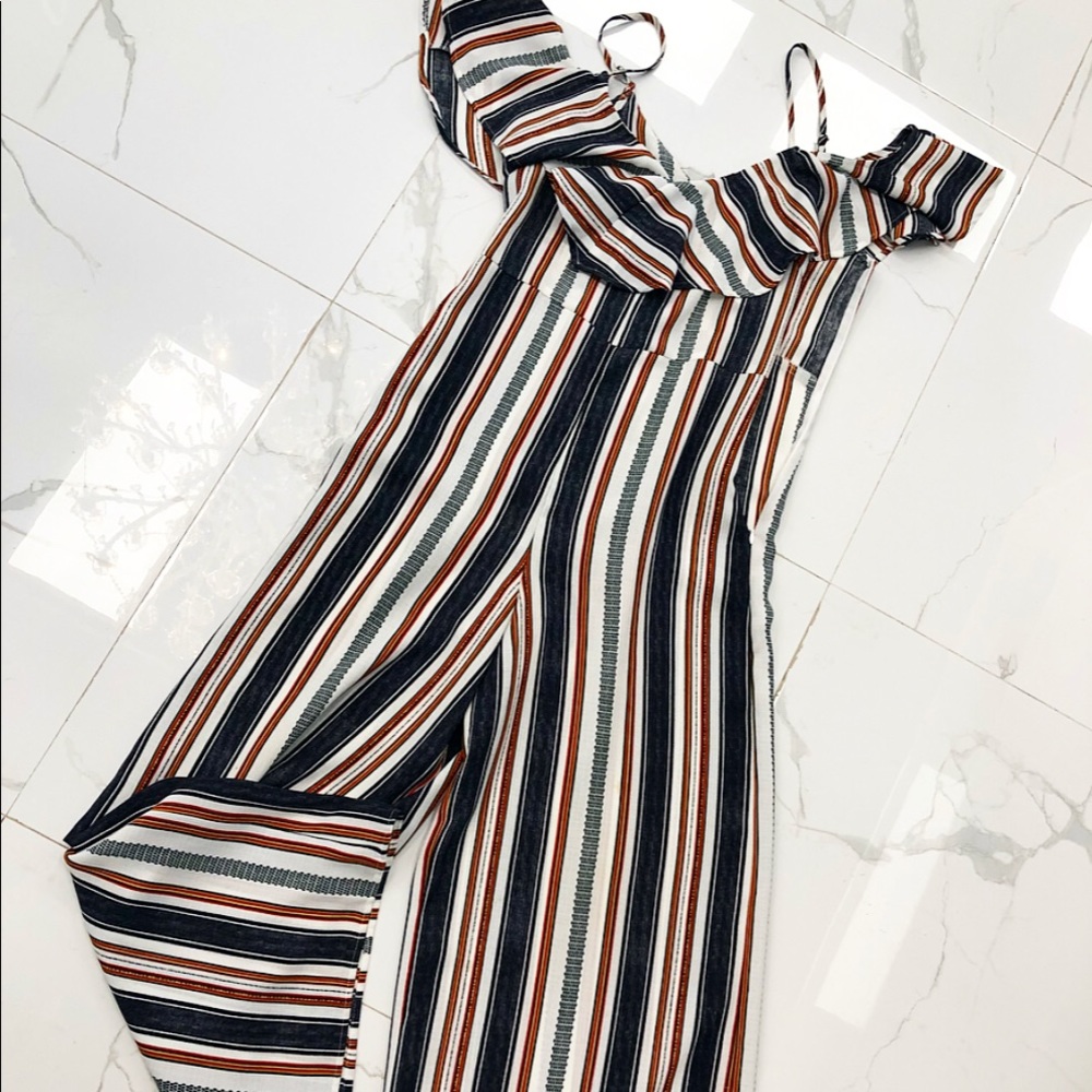 Women’s palazzo pant striped jumpsuit